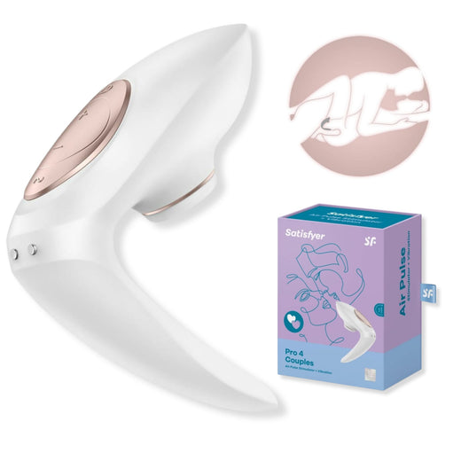 Sugador de Clitóris Ondas de Ar Interno e Externo ao Mesmo Tempo - Satisfyer PRO 4 Couples
