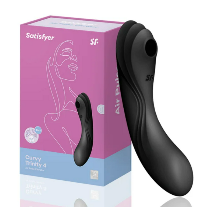 Sugador de Clitóris 11 Níveis Orgasmos Pulsantes - Satisfyer Curvy Trinity 4+