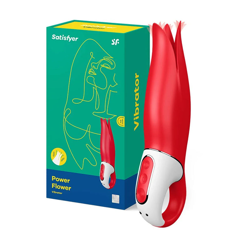 Satisfyer Power Flower - Vibrador Estimulador de Ponto G e Clitóris - Vibrador Feminino - Vibrador Satisfyer - Vibrador 2 em 1 - Vibrador para Mulher - Estimulador de Clitóris - Estimulador de Ponto-G